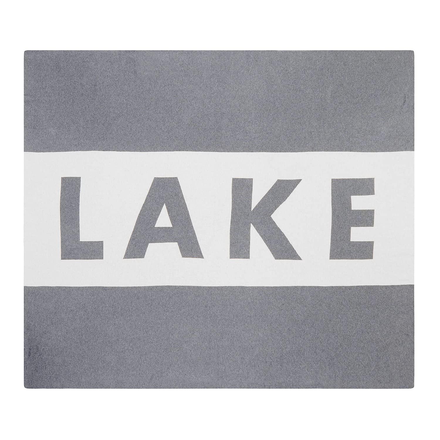 Creative Brands J2291 60 x 50 in. Face To Face Luxe Throw - Lake