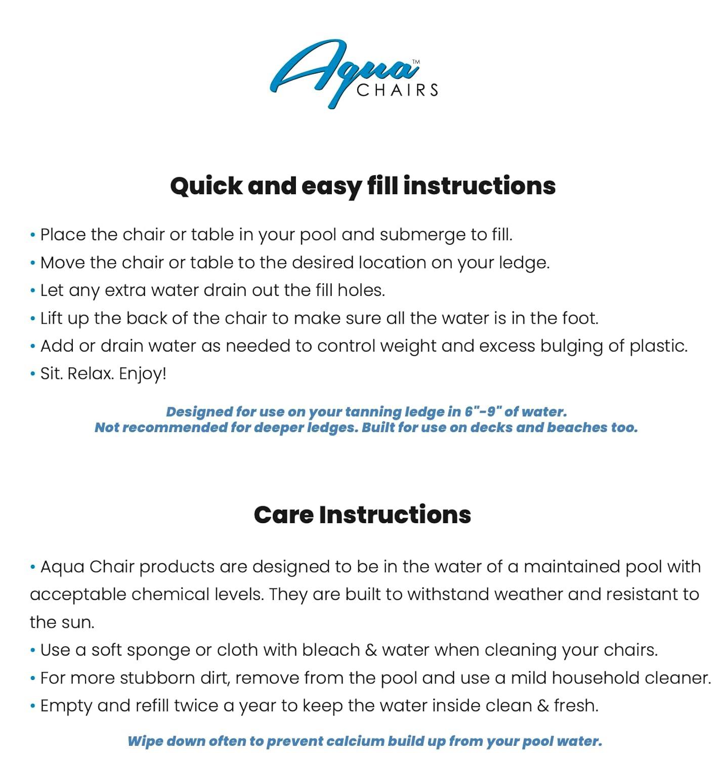 Aqua Outdoors - in-Pool Chaise Lounger - Pool & Sun Shelf Lounge Chair - Designed for Water Depths Up to 9” - Compatible with All Types - Poolside & Sun Deck Tanning - Set of 2 - Coral Reef