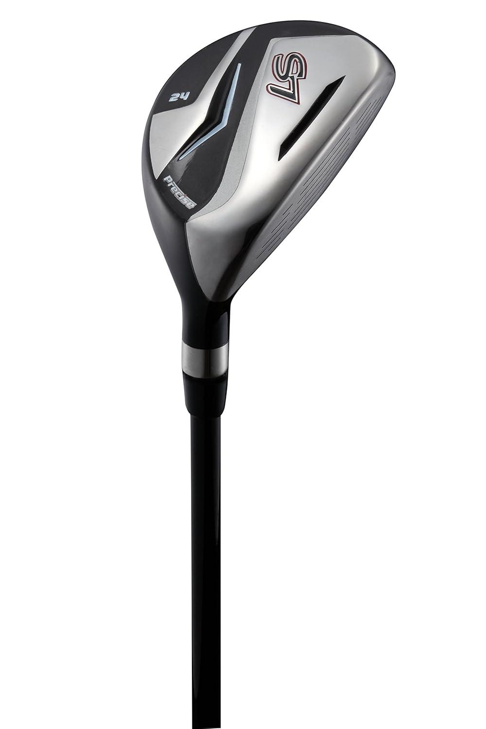 Precise S7 Men's Complete 18 Piece Right Handed Golf Clubs Package Set w/ Titanium Driver, Red Model, Tall Size