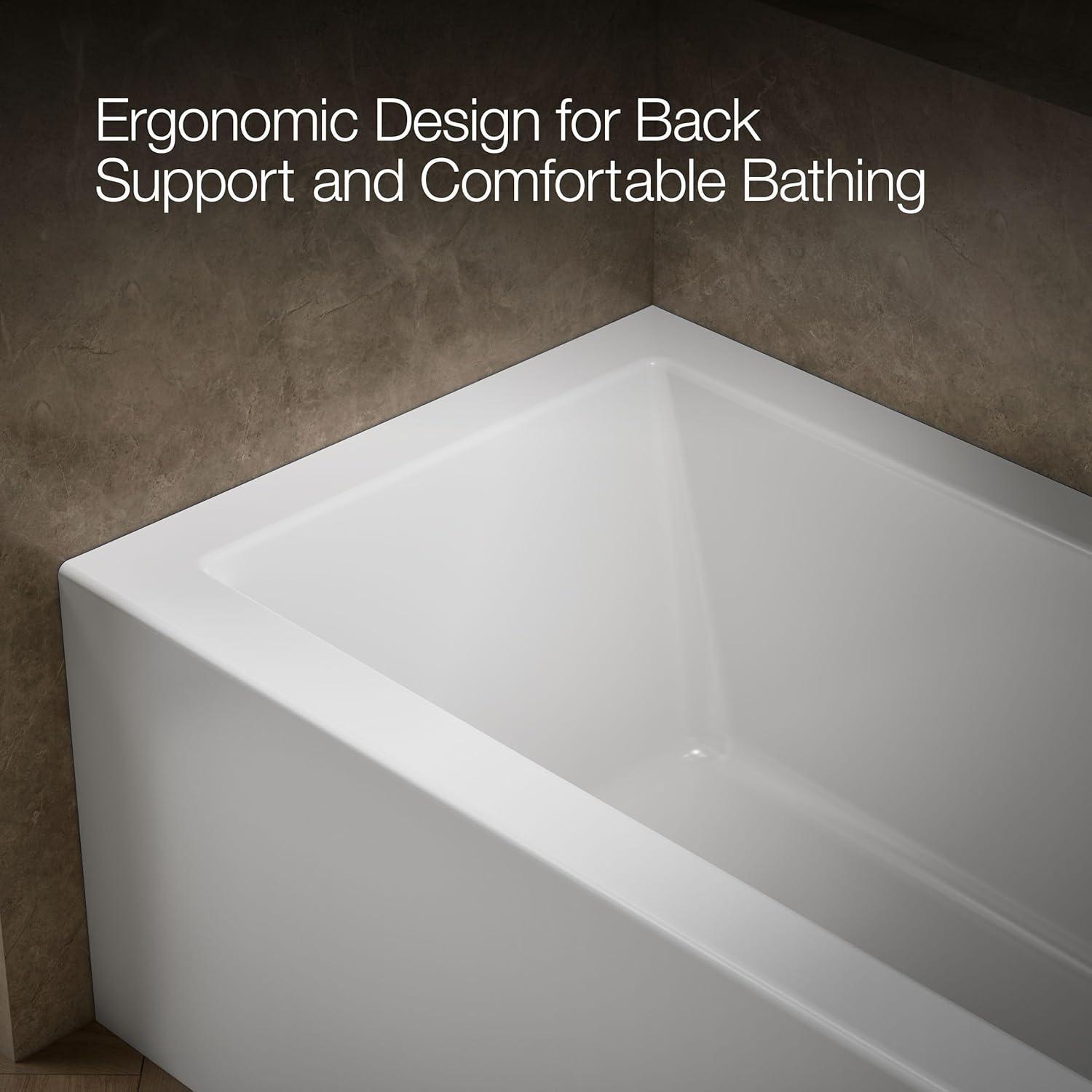 Underscore 60" x 32" Alcove Soaking Bathtub