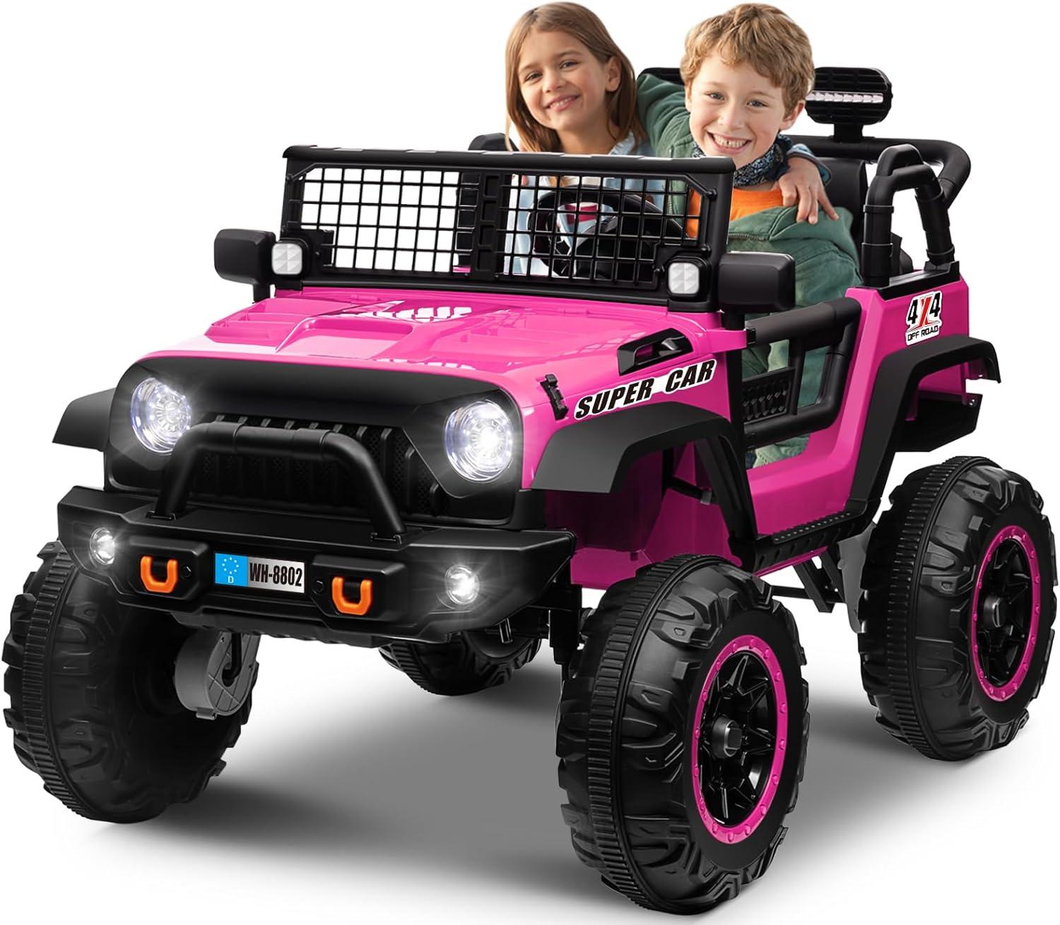 24V Pink 2-Seater Kids Ride-On SUV with Remote Control