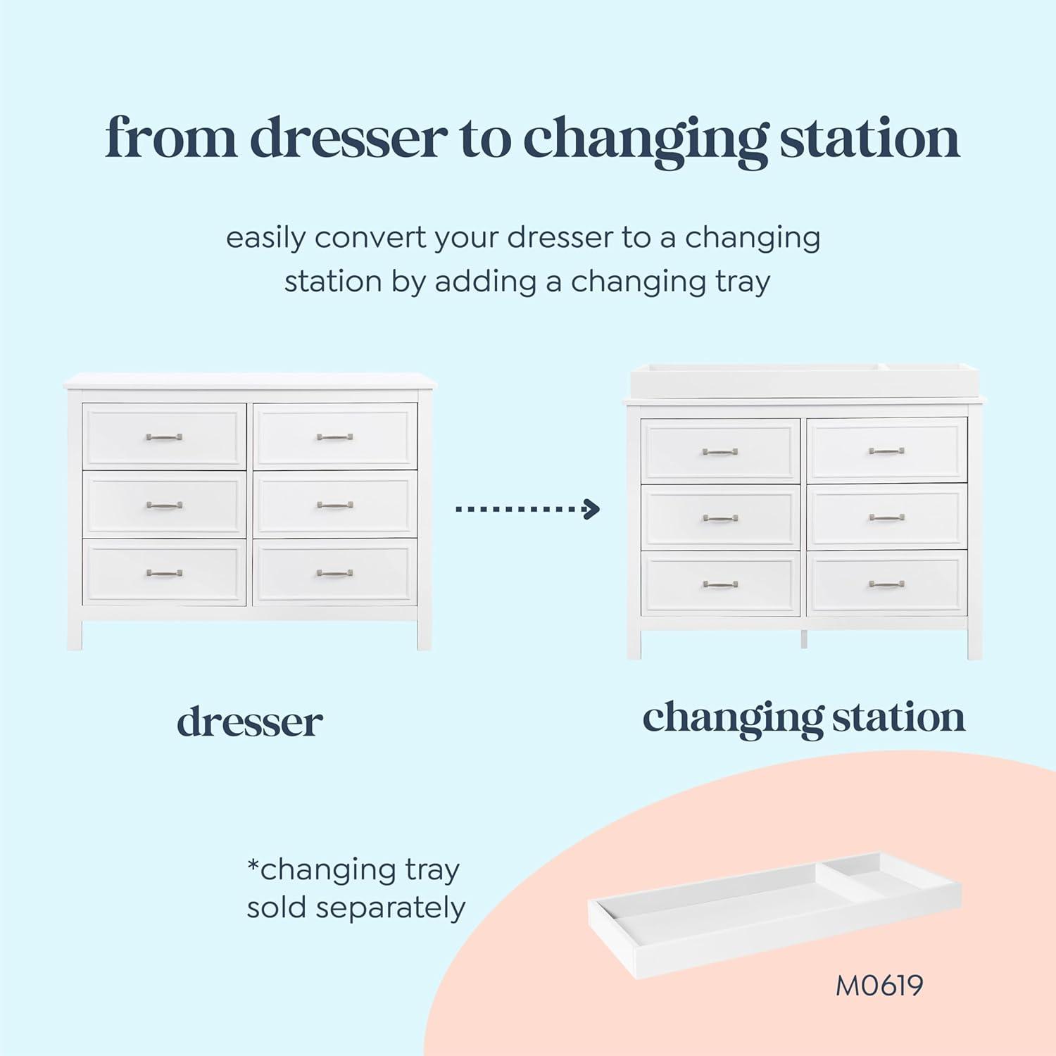 Charlie 6 Drawer 46.625" W Double Dresser