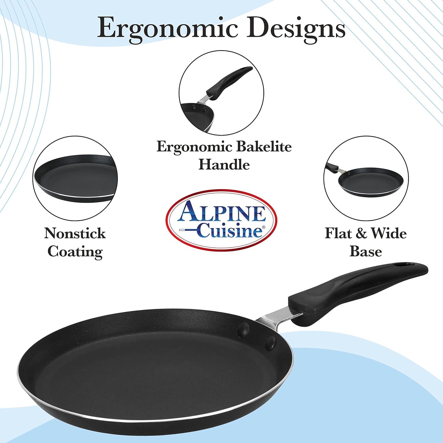 Aluminum 9-Inch Nonstick Round Griddle Pan with Bakelite Handle