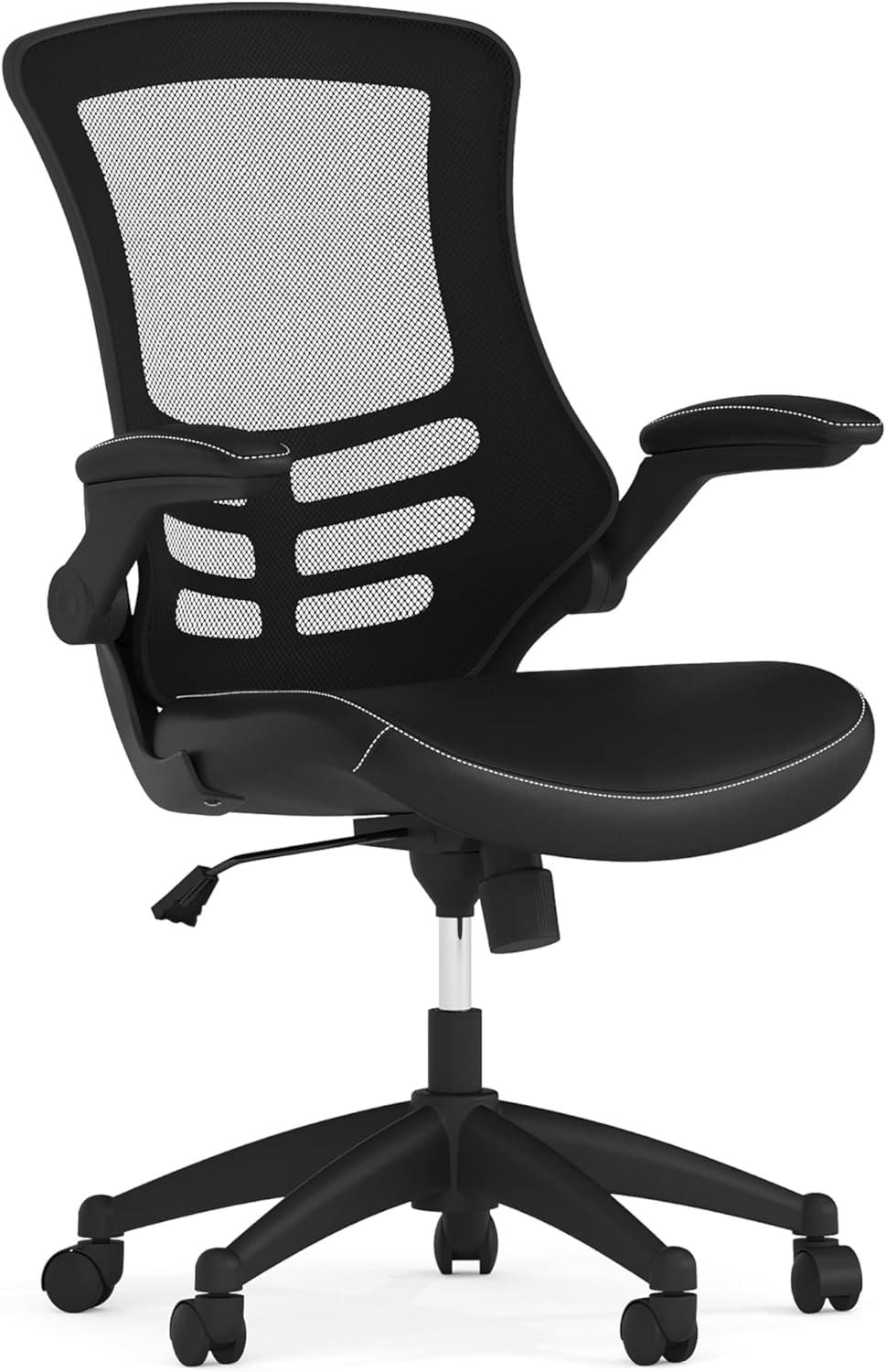 ErgoFlex 360 Black Mesh & LeatherSoft Adjustable Office Task Chair