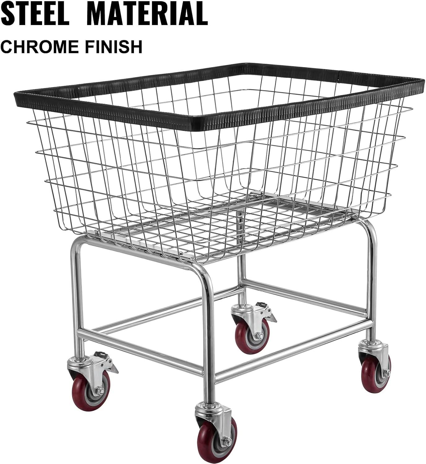 21 x 27 x 27.5 in. Wire Laundry Cart