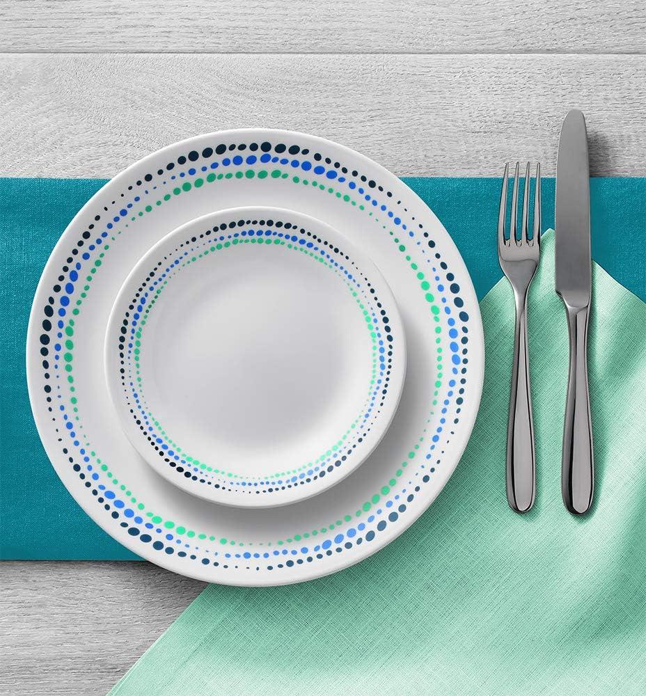 Corelle Ocean Blues 18-Piece Glass Dinnerware Set (Service for 6)