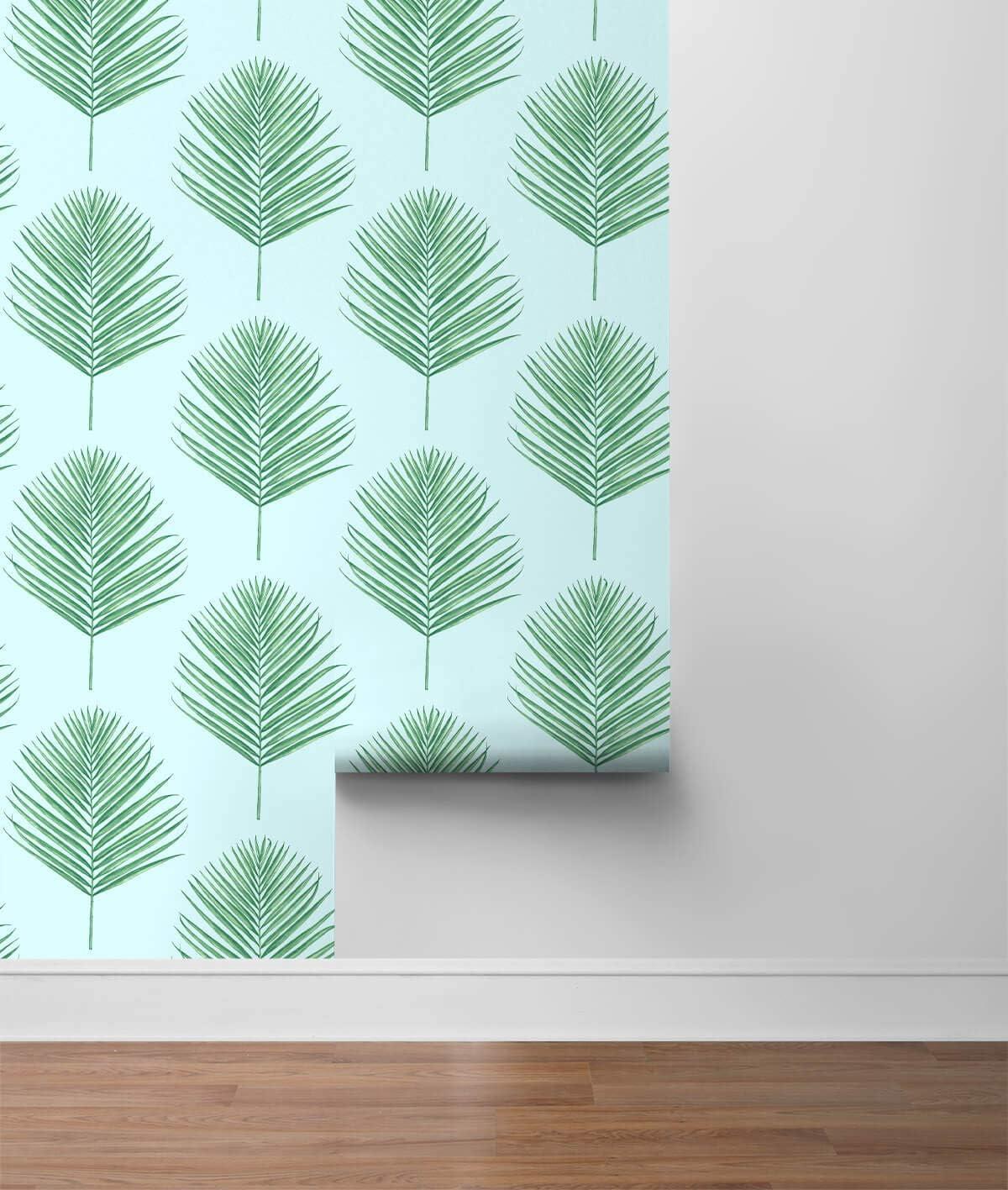 Lillian August Luxe Haven Maui Palm 9' L x 27" W Smooth Peel and Stick Wallpaper Roll