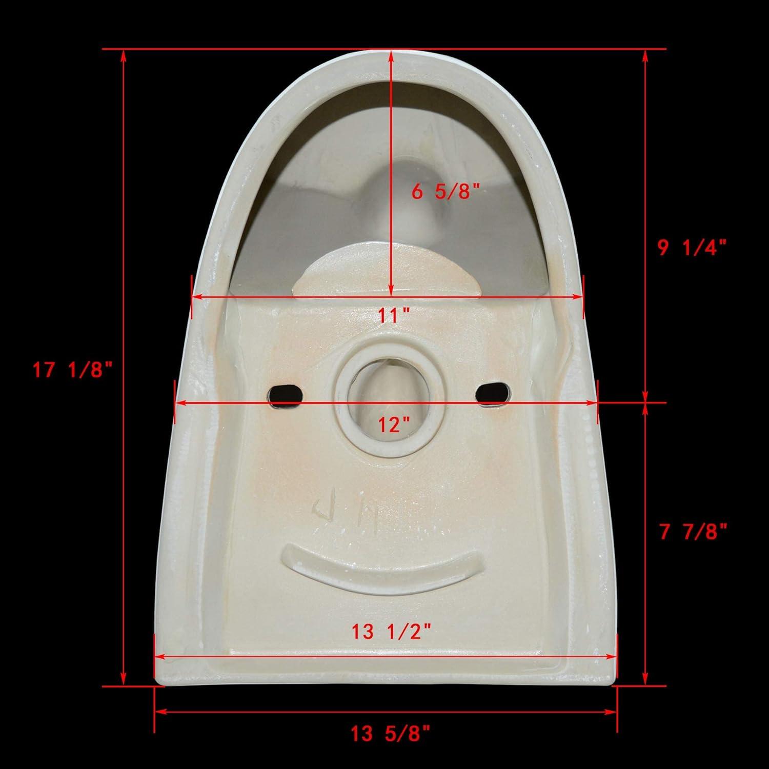 DeerValley Compact One Piece Toilet Elongated, Modern Toilet with Soft Close Seat Ceramic Glossy for Small Bathroom Space