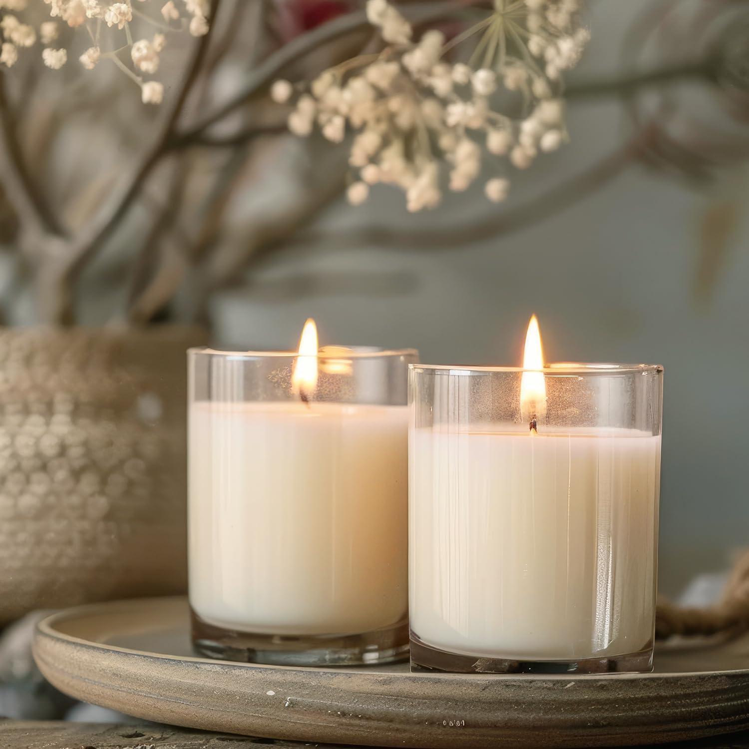 The Party Aisle™ Stonebriar Unscented Votive Candle with Glass Holder (Set of 48)