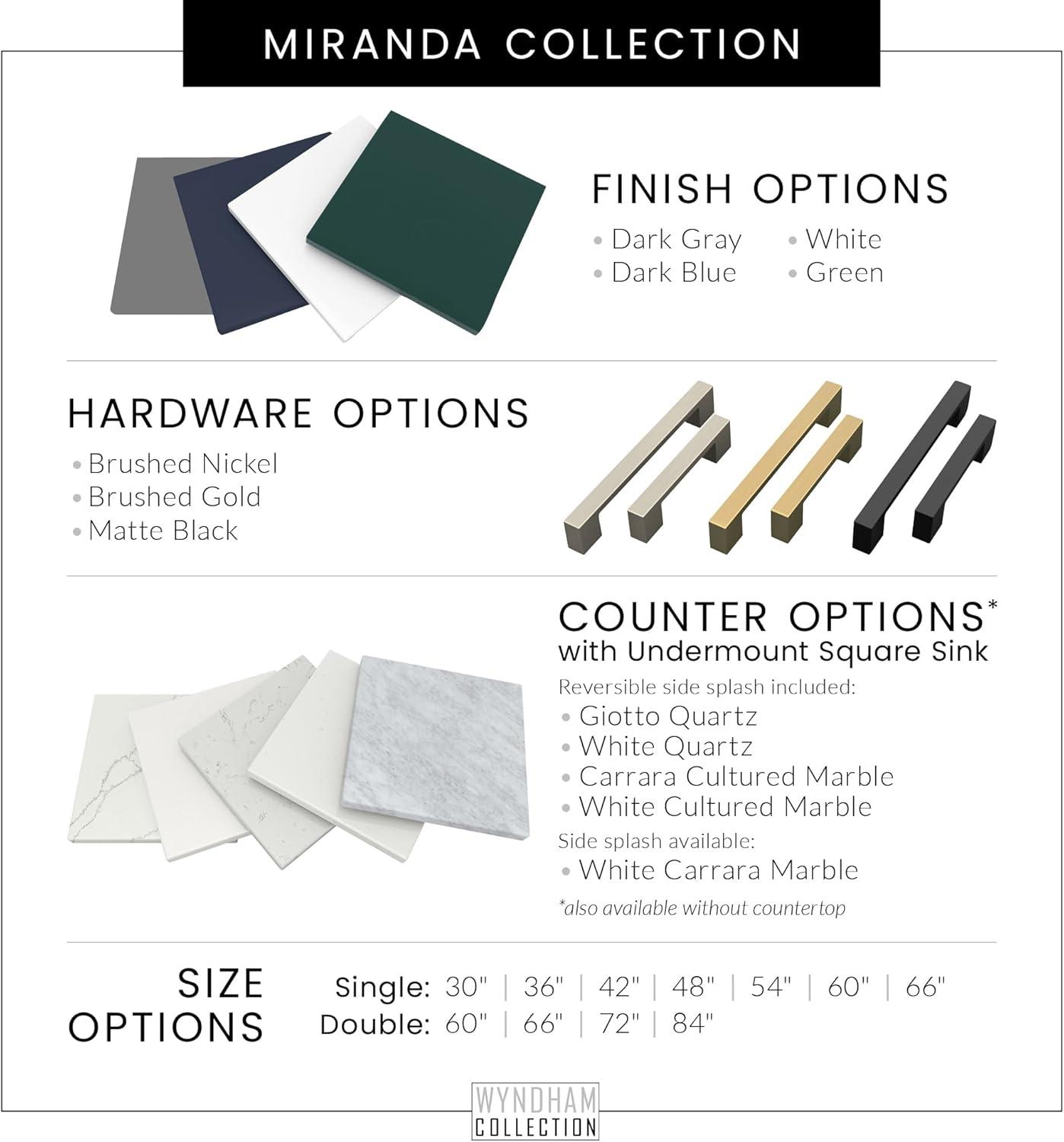 Wyndham Collection Miranda 47.25" Freestanding Single Bathroom Vanity Base Only