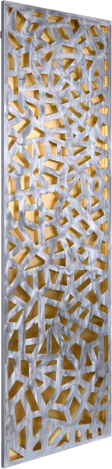 Empire Art Direct Radiant Fusion Leaf encased on a 3D Polished Steel Abstract Metal Wall Art