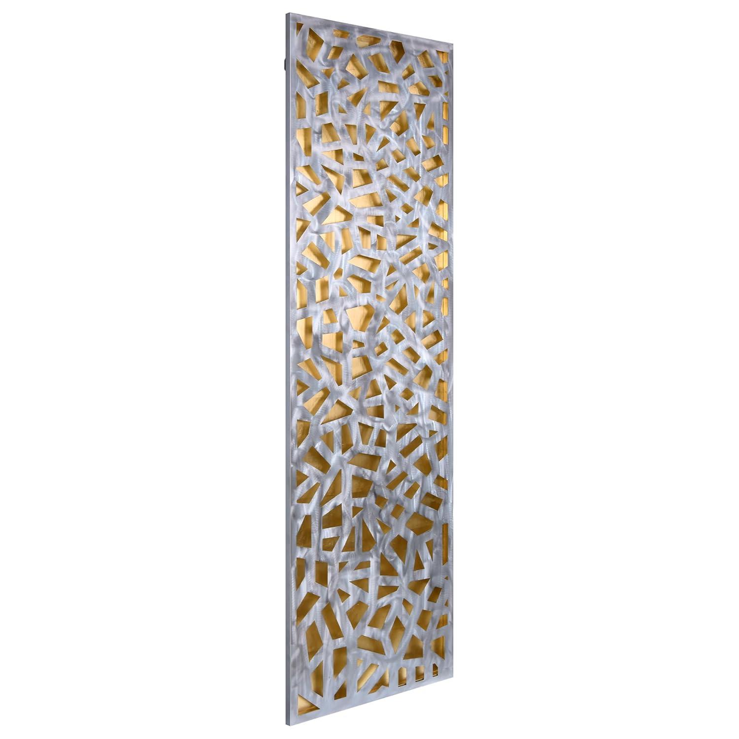 Empire Art Direct Radiant Fusion Leaf encased on a 3D Polished Steel Abstract Metal Wall Art