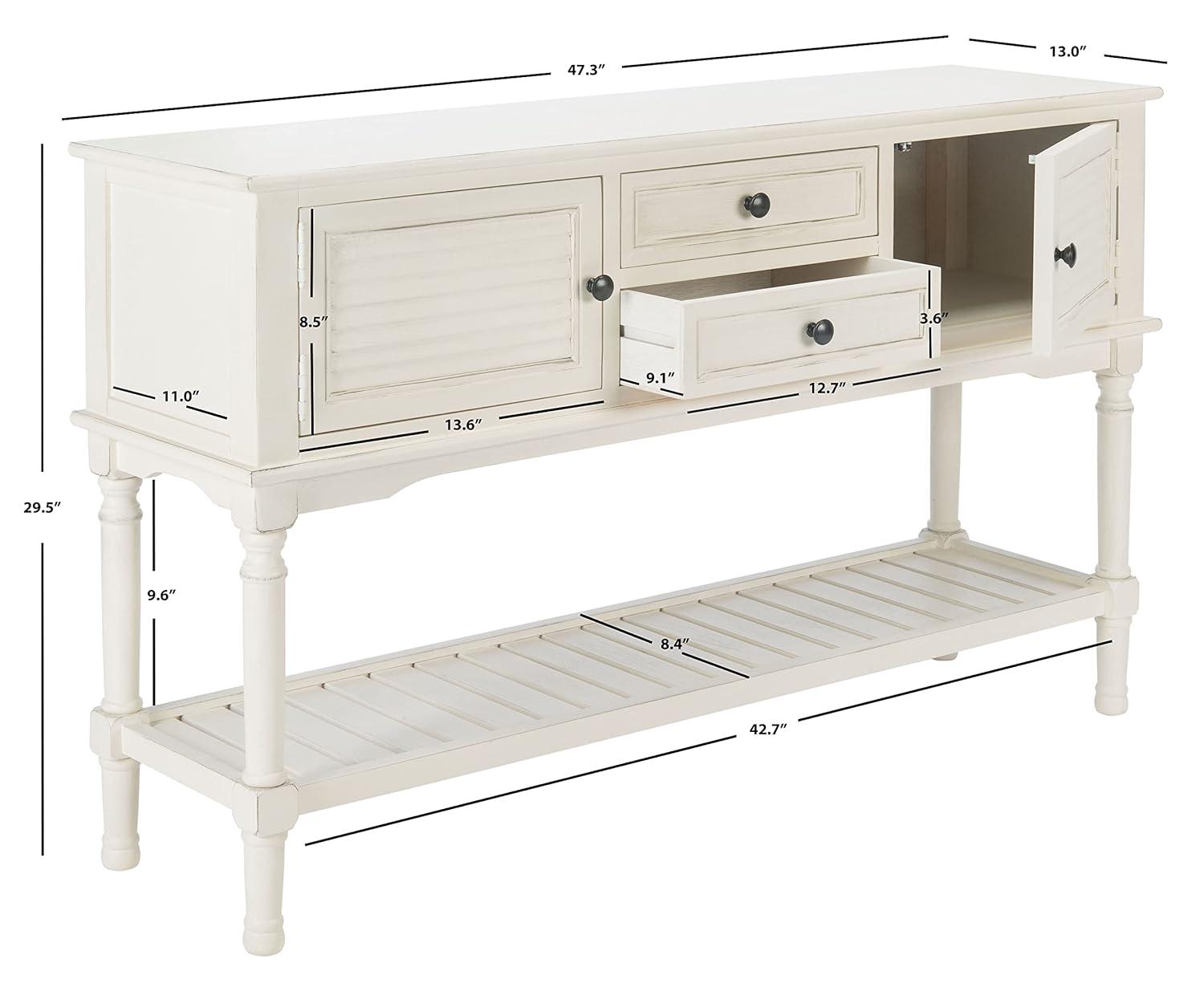 Tate 2 Drawer 2 Door Console Table - CNS5722A - Off-White - Safavieh