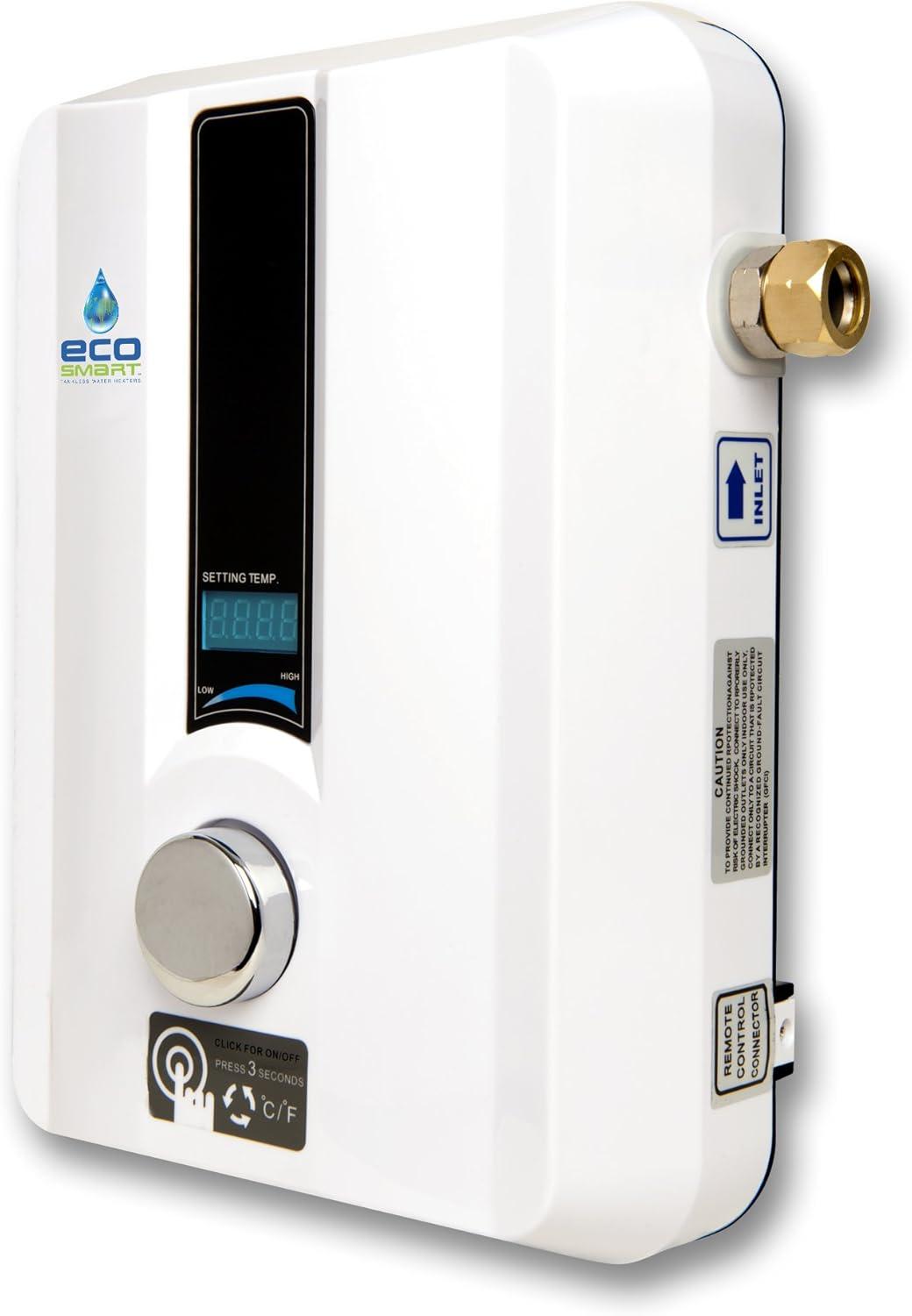 EcoSmart 8 KW Electric Tankless Water Heater, 8 KW at 240 Volts with Patented Self Modulating Technology