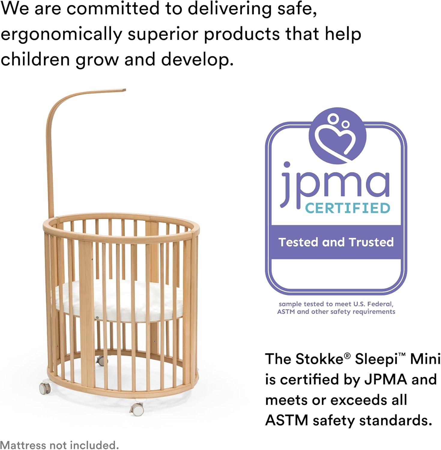 Blush Organic Cotton Linen Mini Bed Skirt