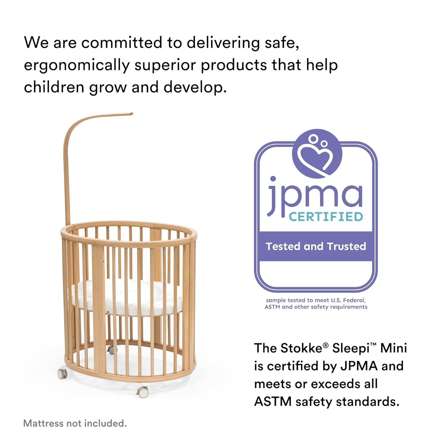 Blush Organic Cotton Linen Mini Bed Skirt