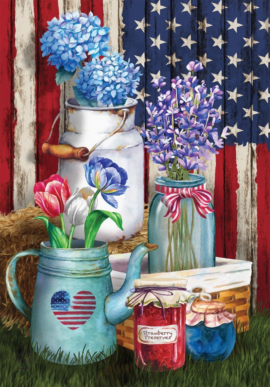 Briarwood Lane Summer Garden Flag 12x18 For Outdoor American Picnic Rustic For Summer Garden Flag Flags For Outside