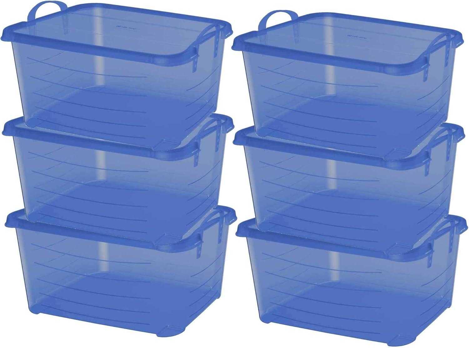 Life Story 55 Quart Stackable Home Organization Lidded Storage Container (Set of 6)