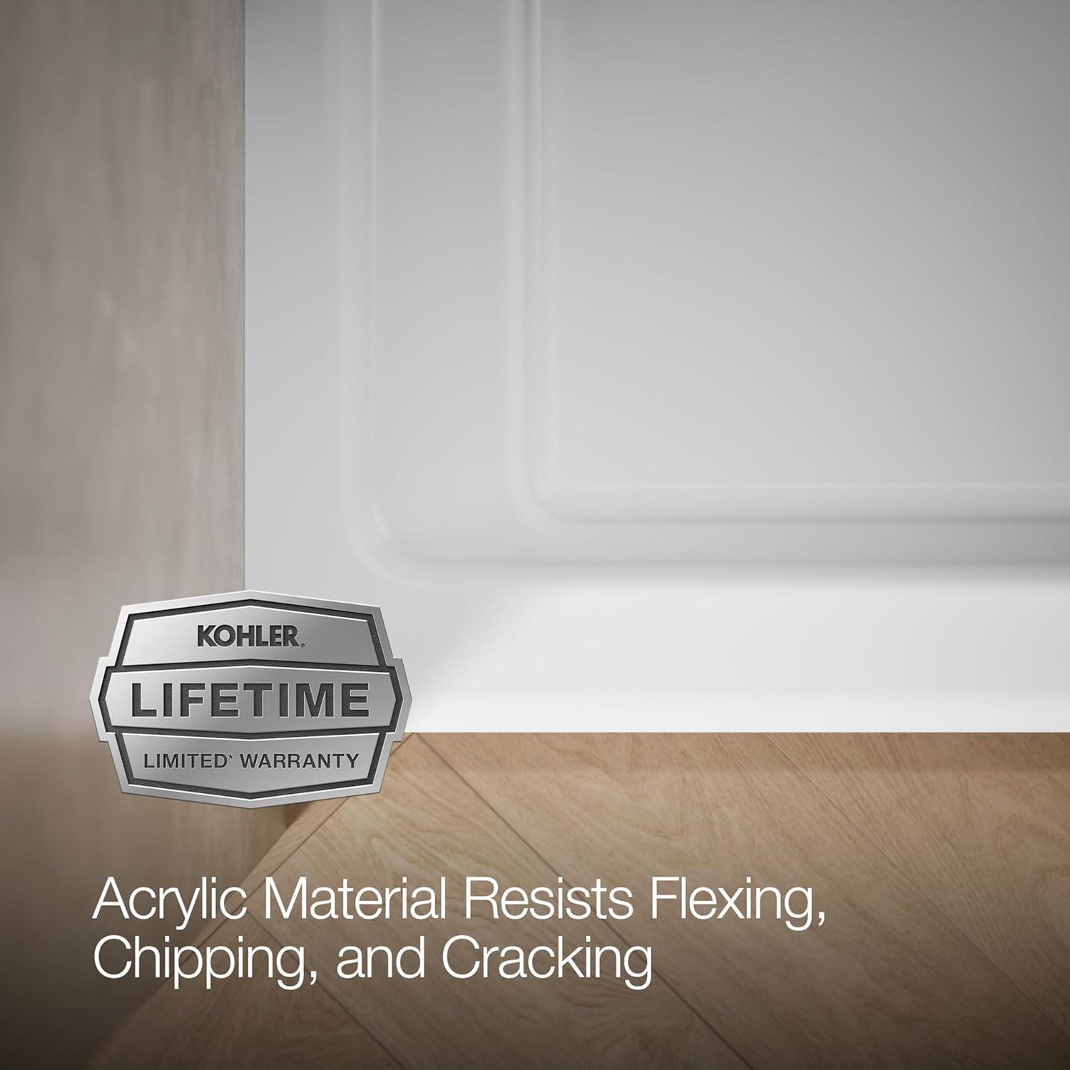 Kohler Avec 60 In. X 32 In. Alcove Bath, Right Drain K-25831-RA-0