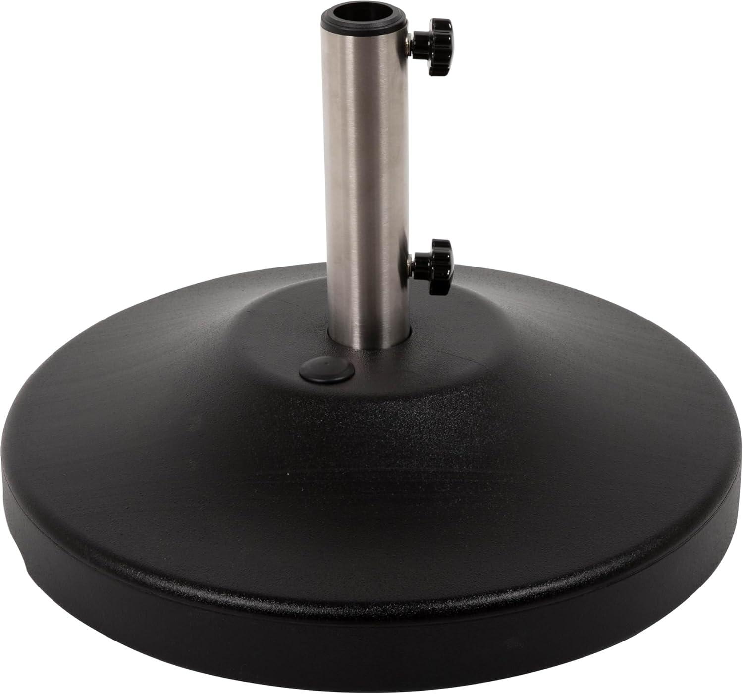 US Weight Free-Standing Fillable Umbrella Base - Rolling Base for Patio Umbrella Stand – Black