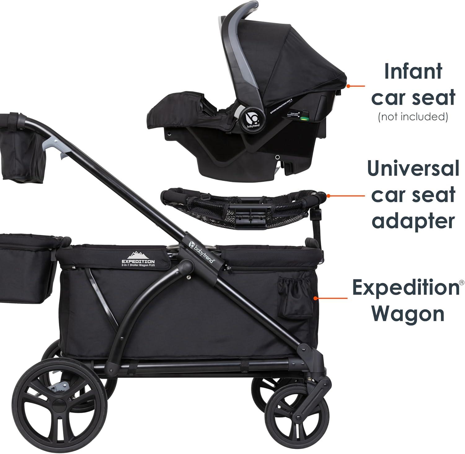 Baby Trend Baby Trend Foldable 4 Wheel Multi-Child Stroller with Storage