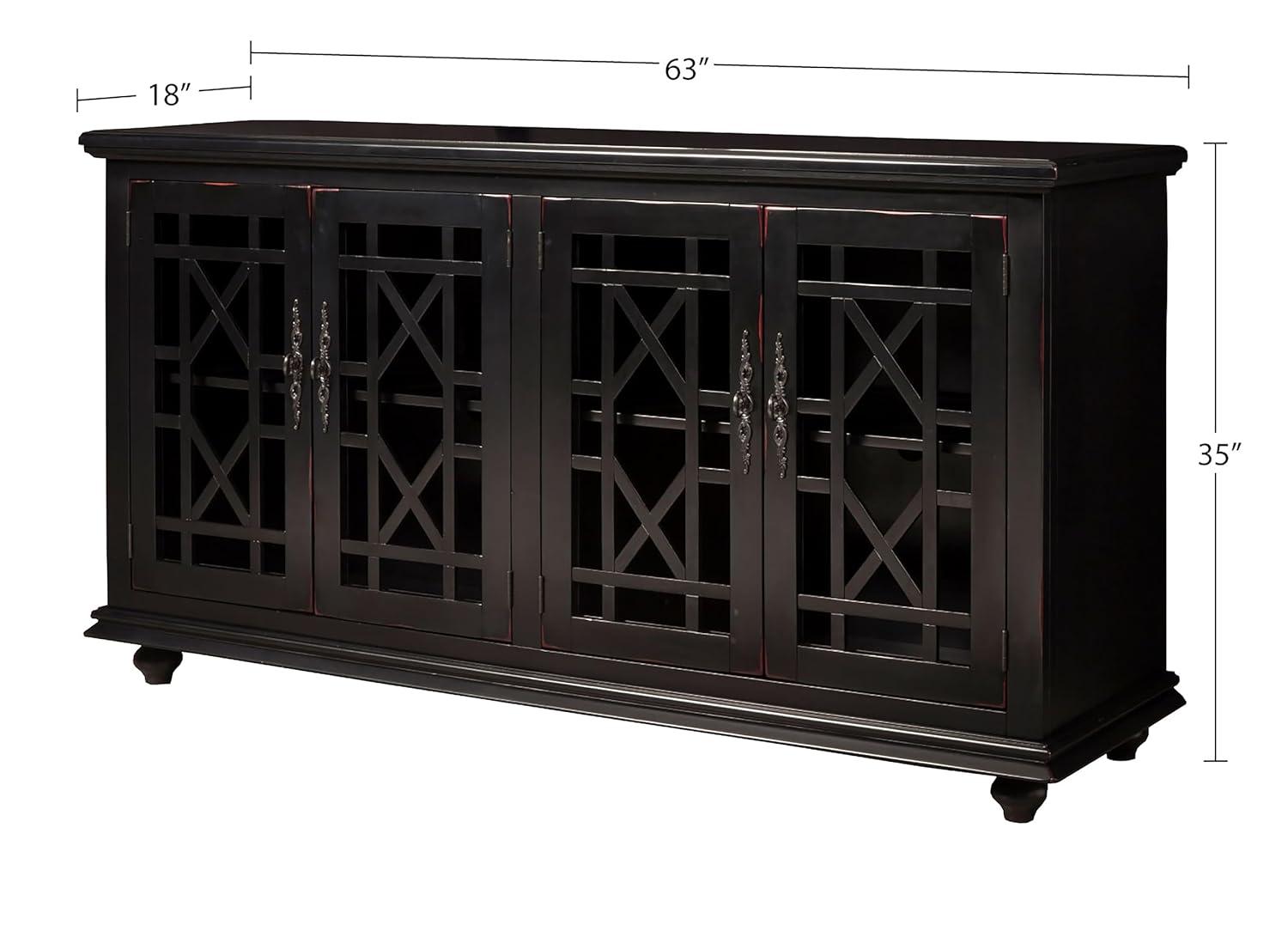 Cassandra 63" TV Stand Antique Black - Martin Svensson Home