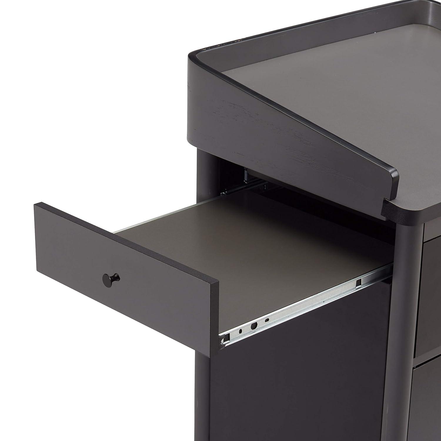 Oklahoma Sound GSL Series Modern Metal Lectern with Sound in Charcoal