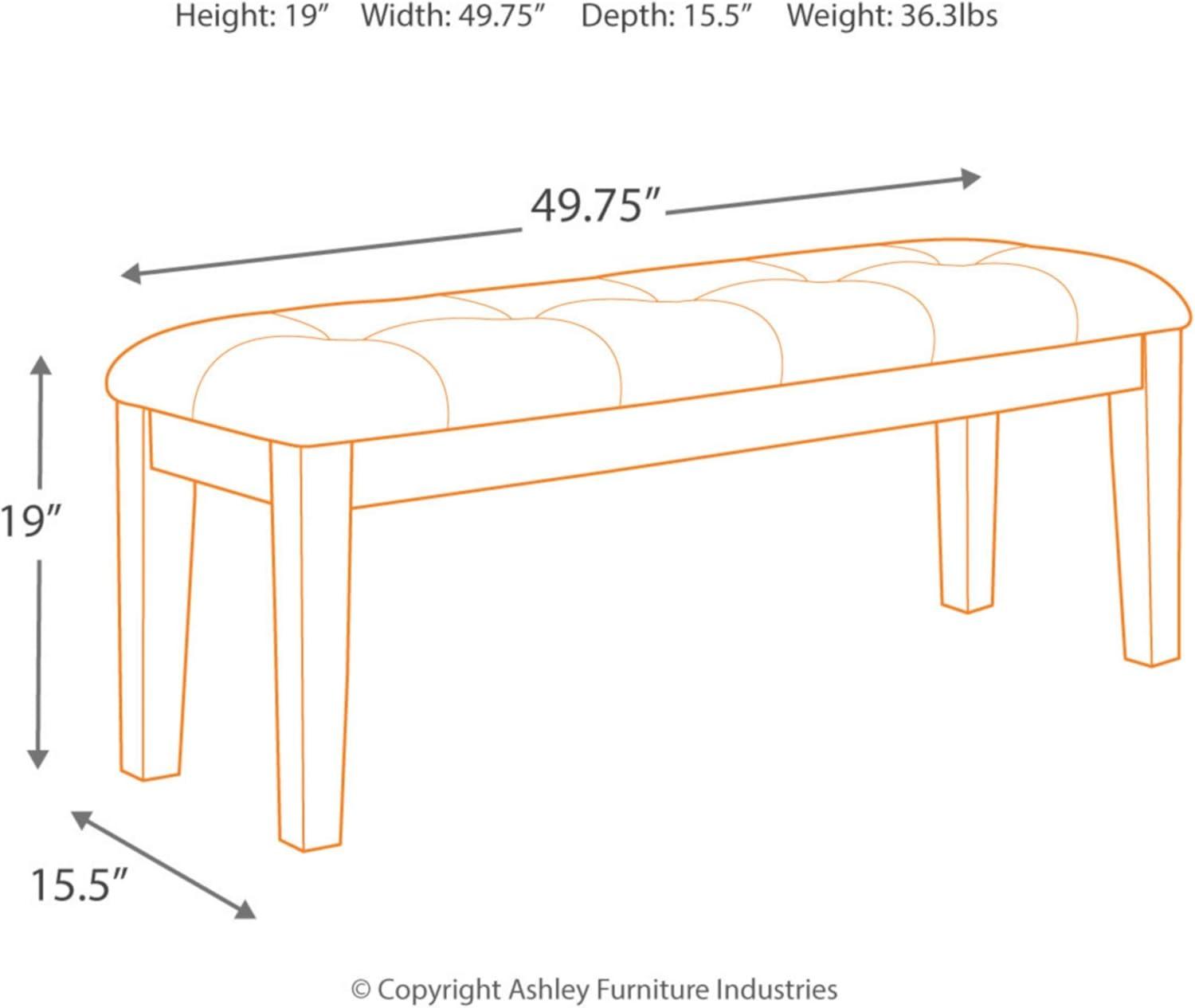 Signature Design by Ashley Casual Ralene Dining Bench, Medium Brown