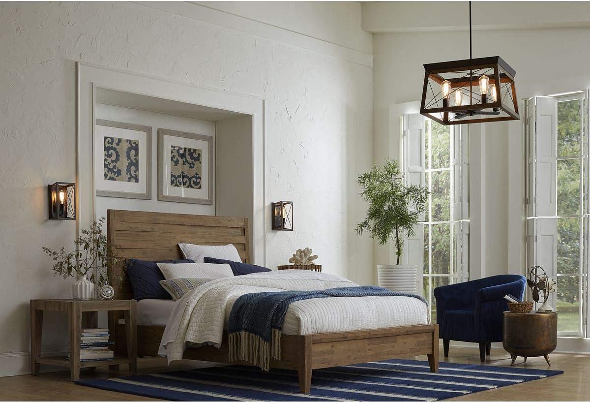 Progress Lighting Briarwood Antique Bronze Wall Sconce With Faux Wood Enclosure