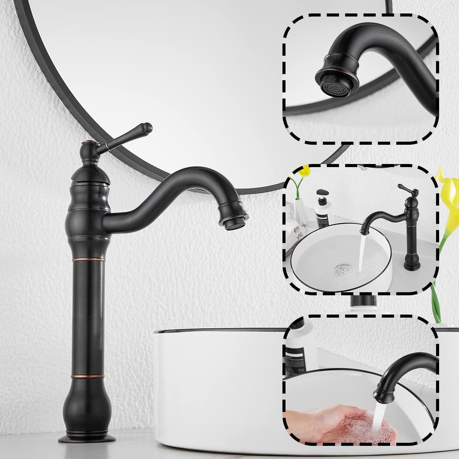 Vessel Sink Faucet Single-handle Bathroom Faucet with Drain Assembly