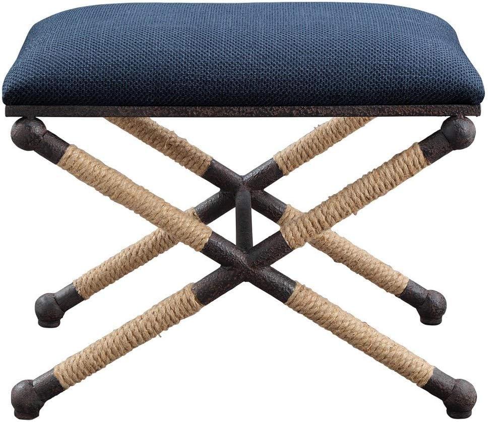 Uttermost Firth Small Navy Fabric Bench