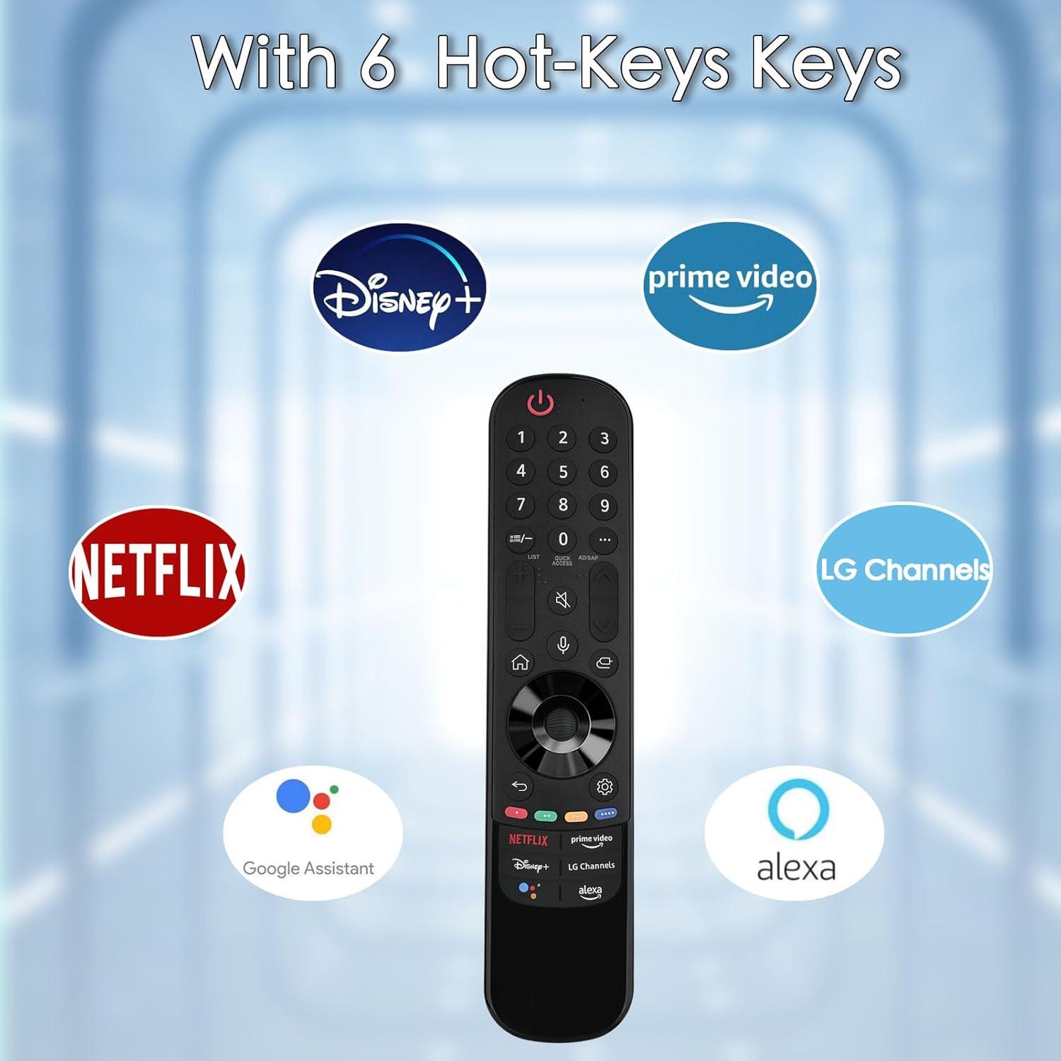 Black Voice Remote Control for LG Smart TV with Pointer and Voice Function