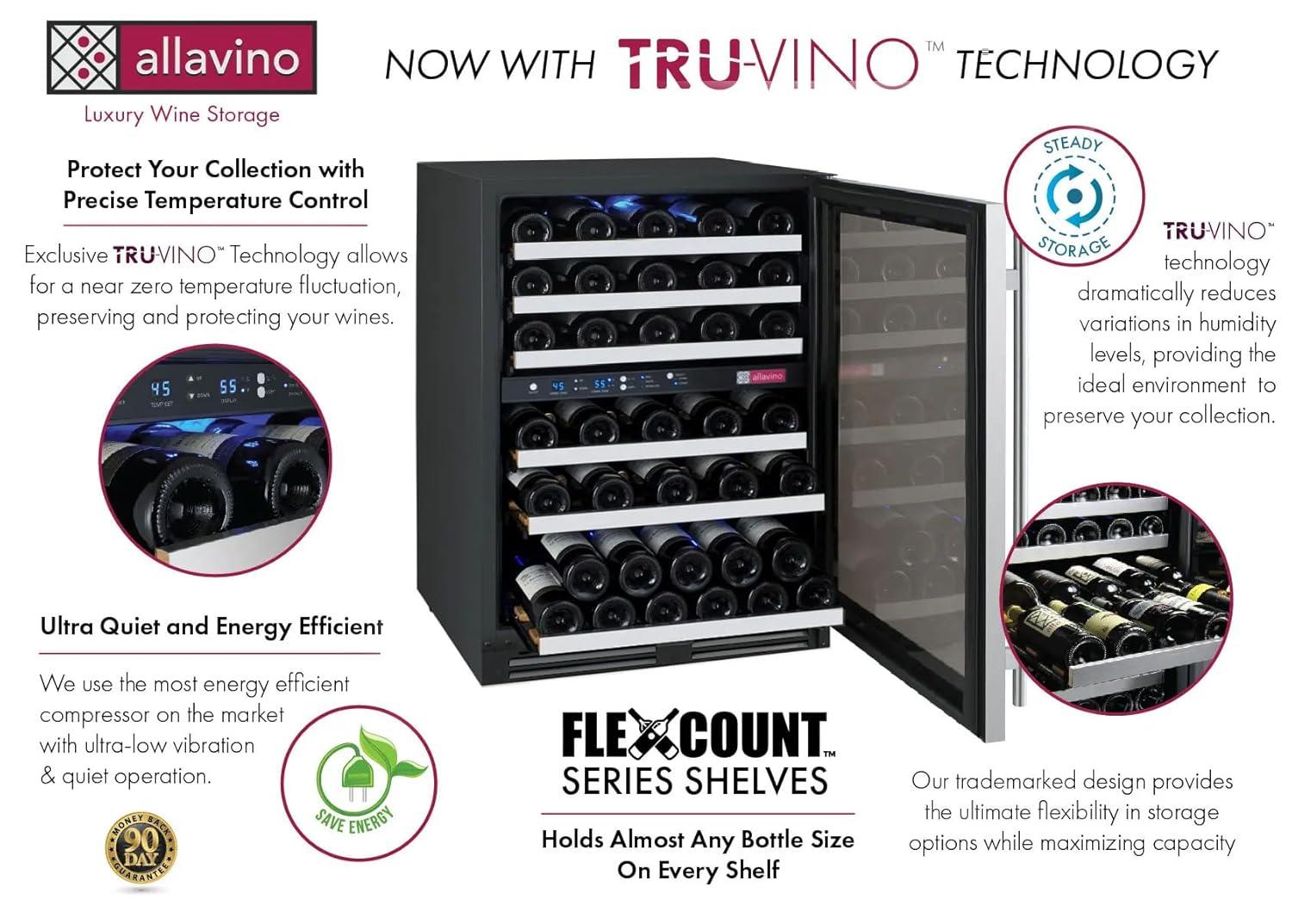 Allavino Allavino Dual Zone 23.4'' 56 Bottle Wine Refrigerator