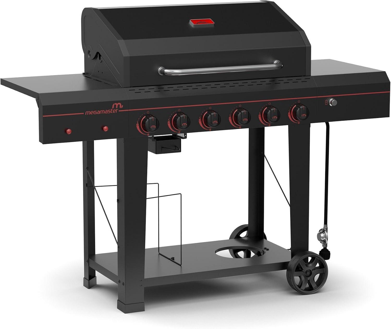 Megamaster 6 - Burner Freestanding Liquid Propane Gas Grill