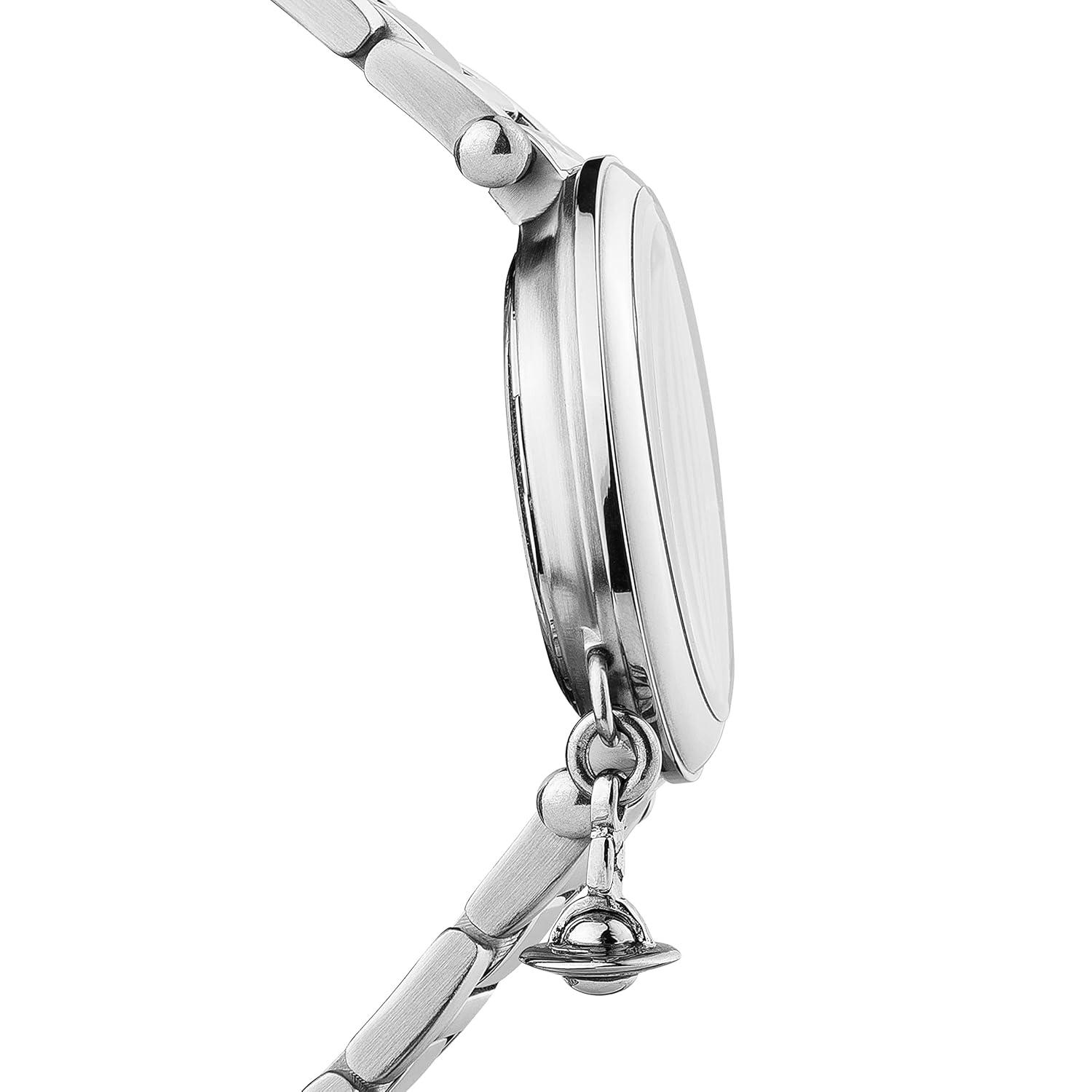 Vivienne Westwood Women's Orb Quartz Watch with Silver Dial Analogue Display and Stainless Steel Bracelet