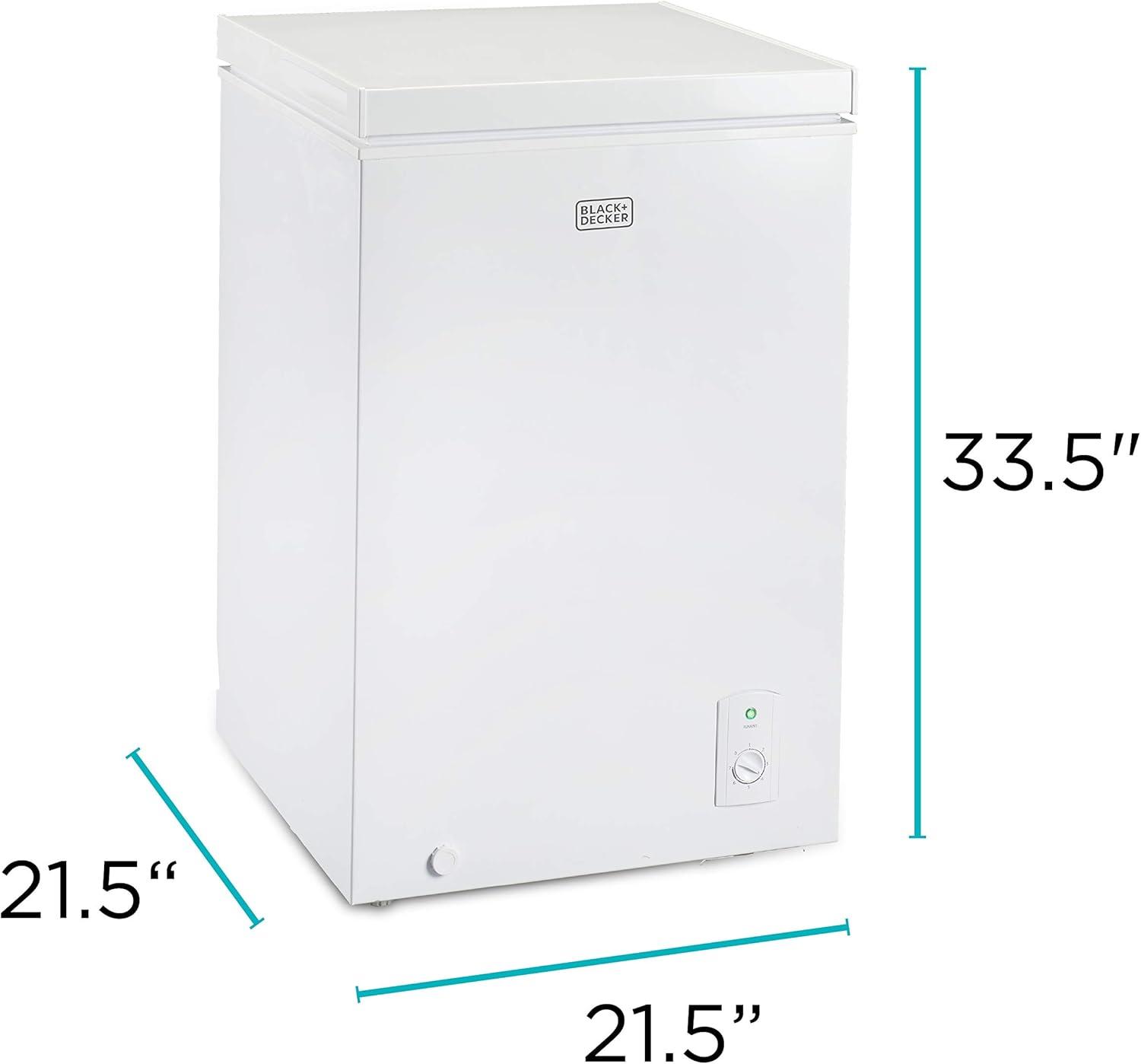 Black+Decker BCFK356 3.5-Cubic-Foot Chest Freezer, White
