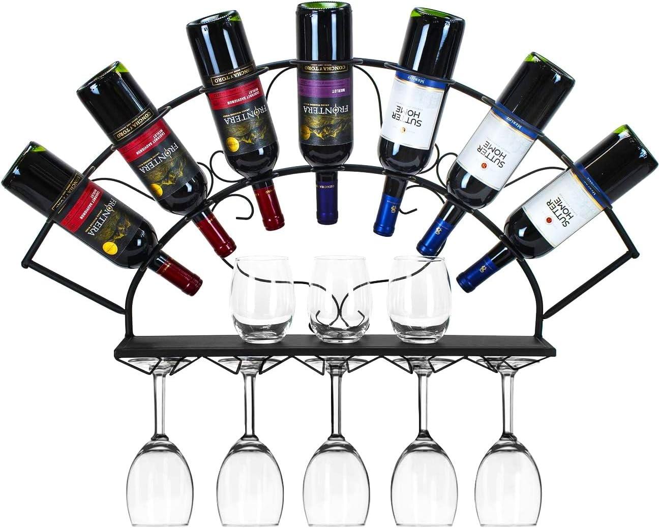 Sorbus Wall Mounted Wine Bottle Rack