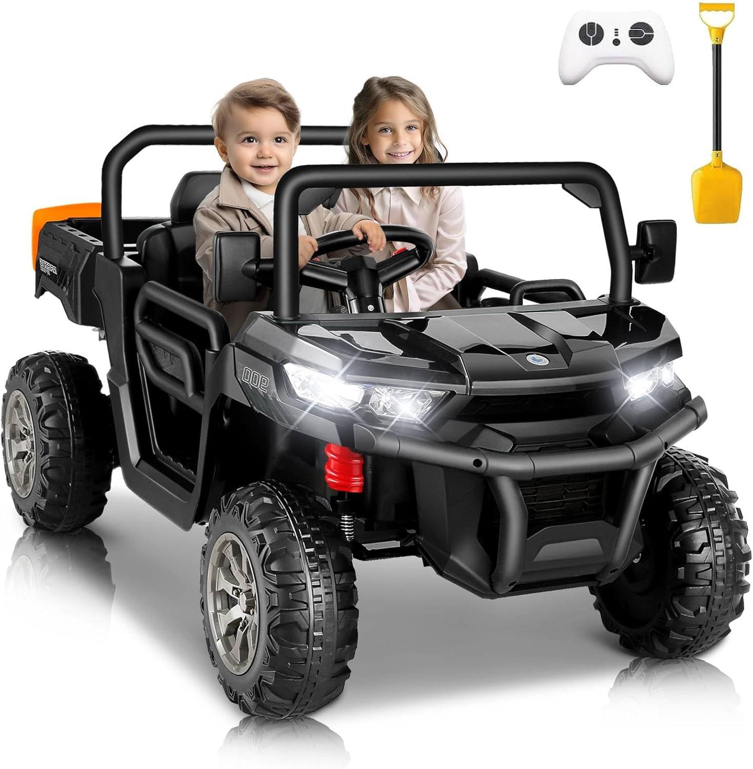 Himimi Delia Himimi 24 Voltage  Ride On Dump Truck, 2 Seater Kids UTV with Electric Dump Bed, Remote Control