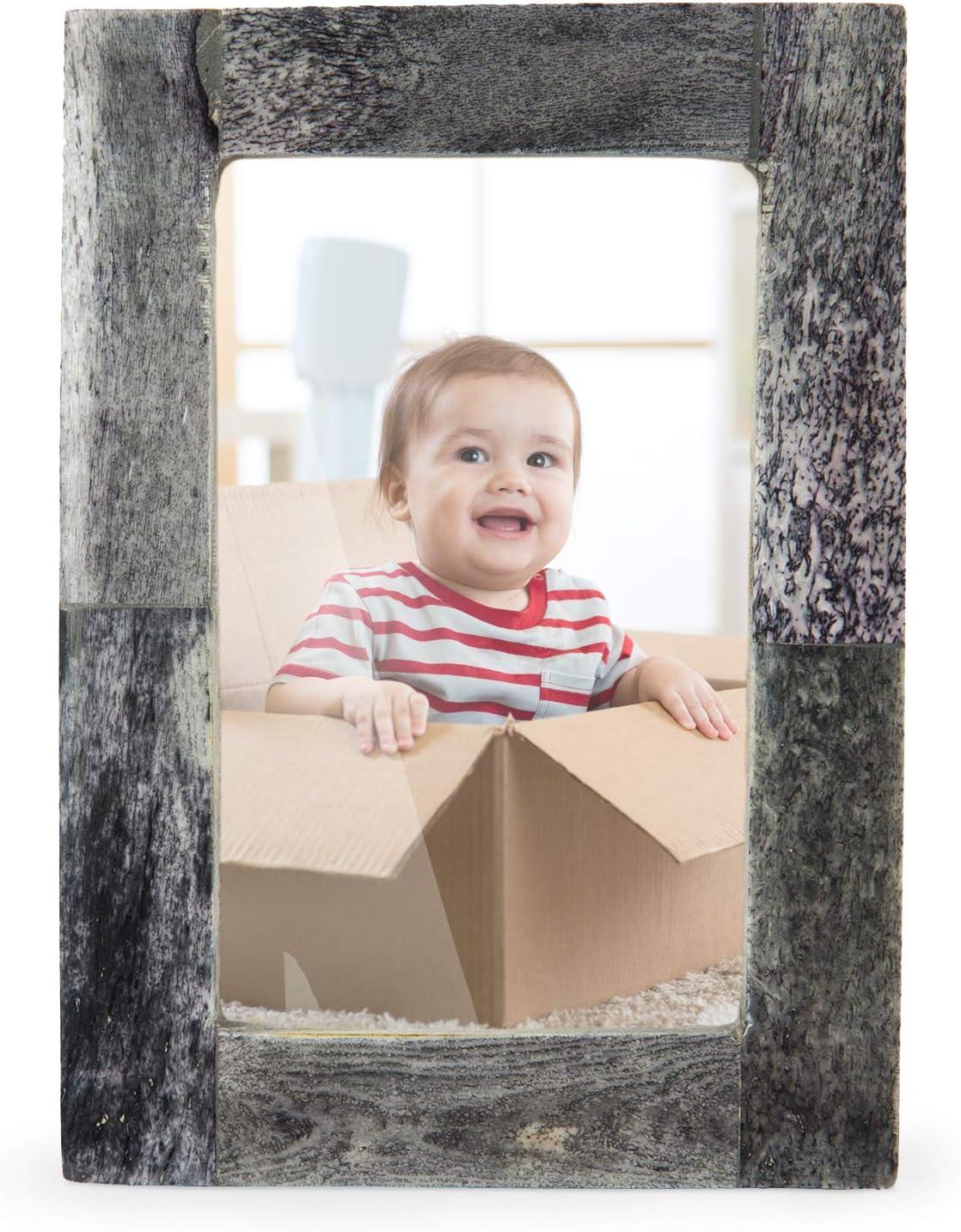 Handicrafts Home Baby Picture Frame for Newborn Girls and Boys Shower Frames Set of 3 Grey