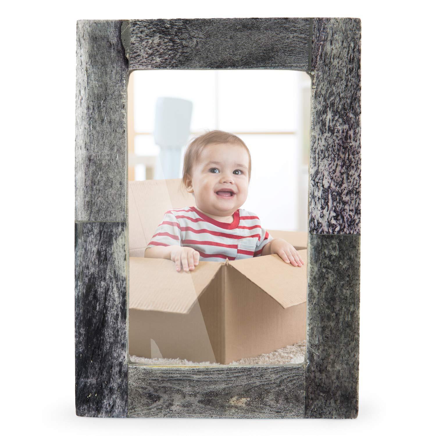 Handicrafts Home Baby Picture Frame for Newborn Girls and Boys Shower Frames Set of 3 Grey