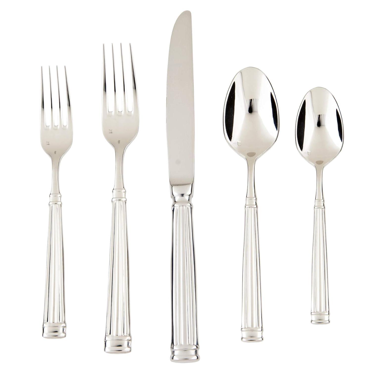 Doria 5 Piece 18/10 Stainless Steel Flatware Set, Service for 1