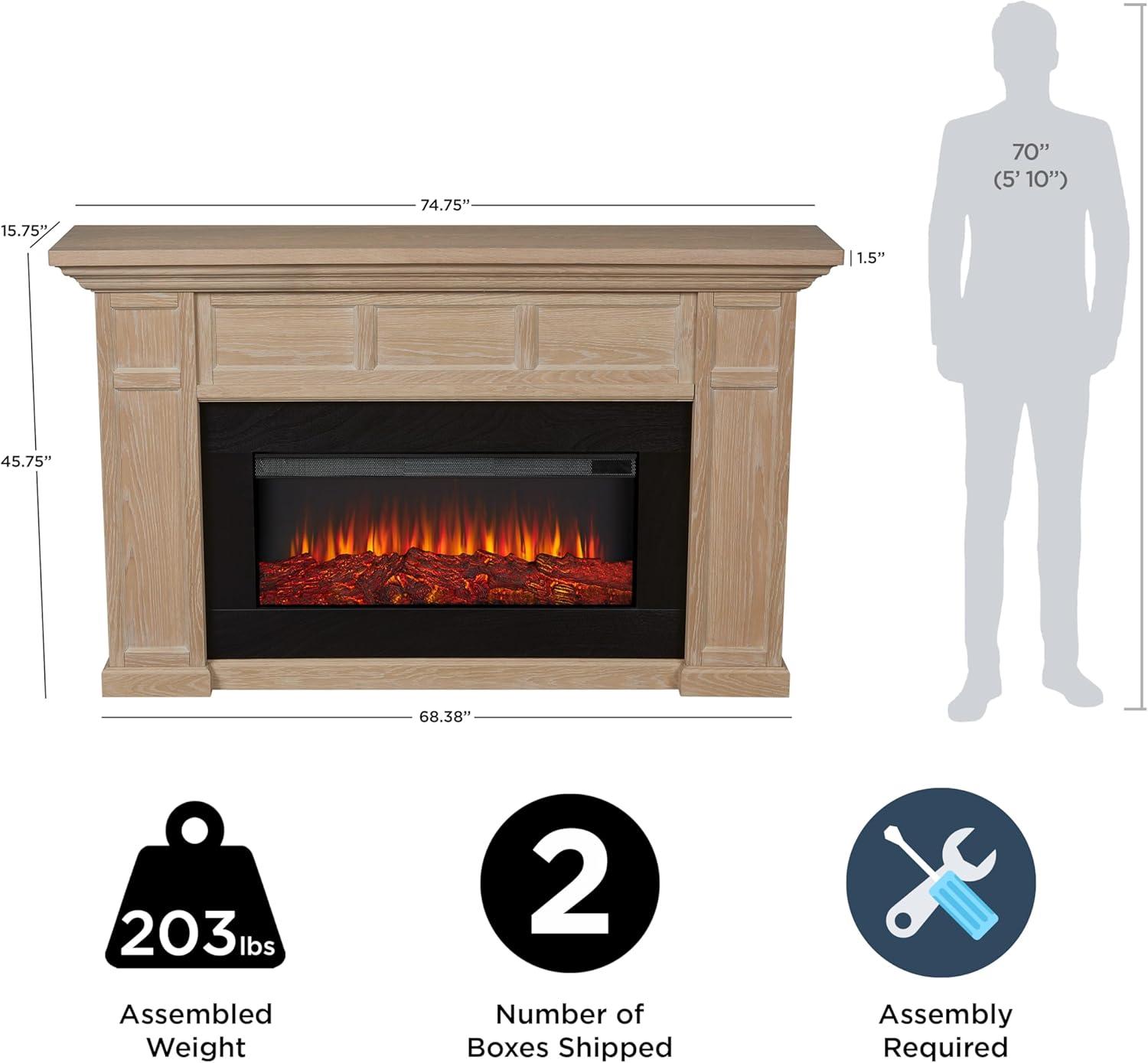Alcott 75" Landscape Electric Fireplace by Real Flame