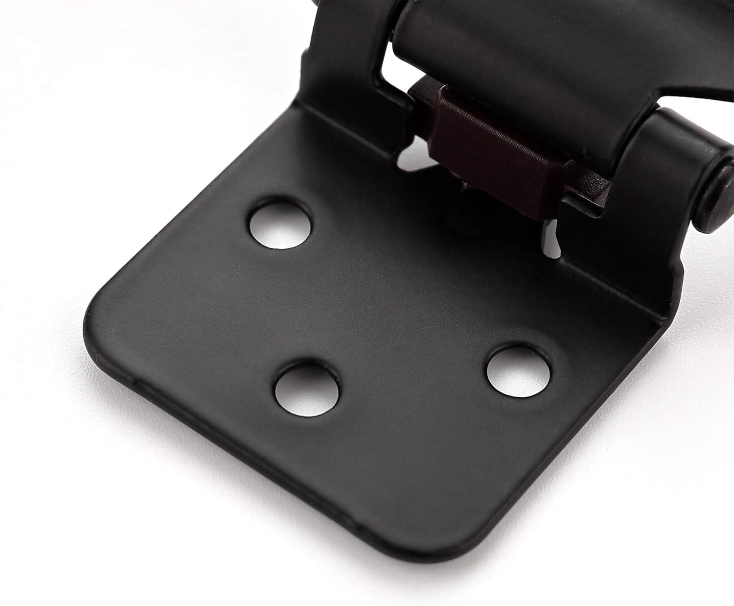 Matte Black Semi-Concealed Self-Closing Cabinet Hinges