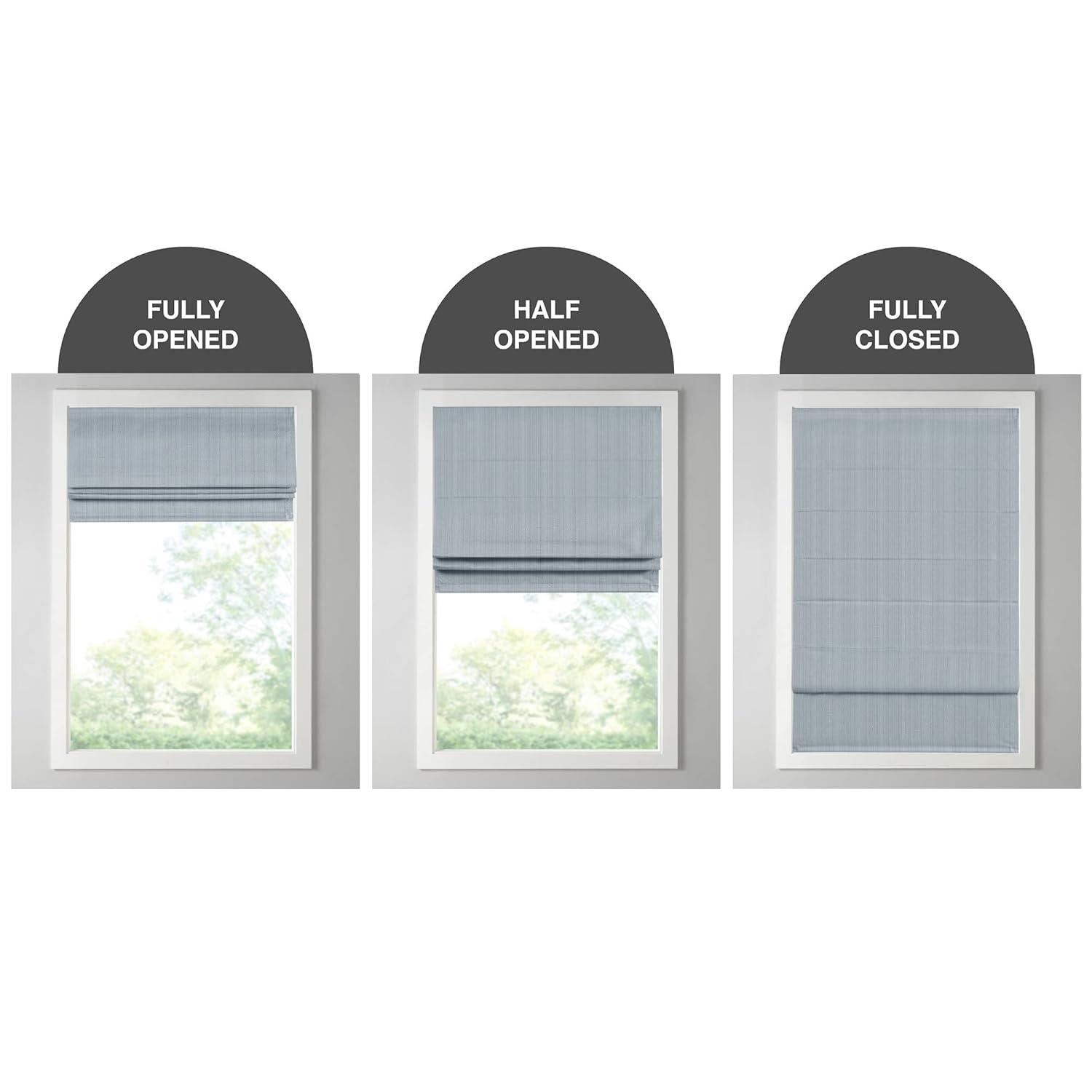 Galen Basketweave Cordless Room Darkening Single Roman Shade
