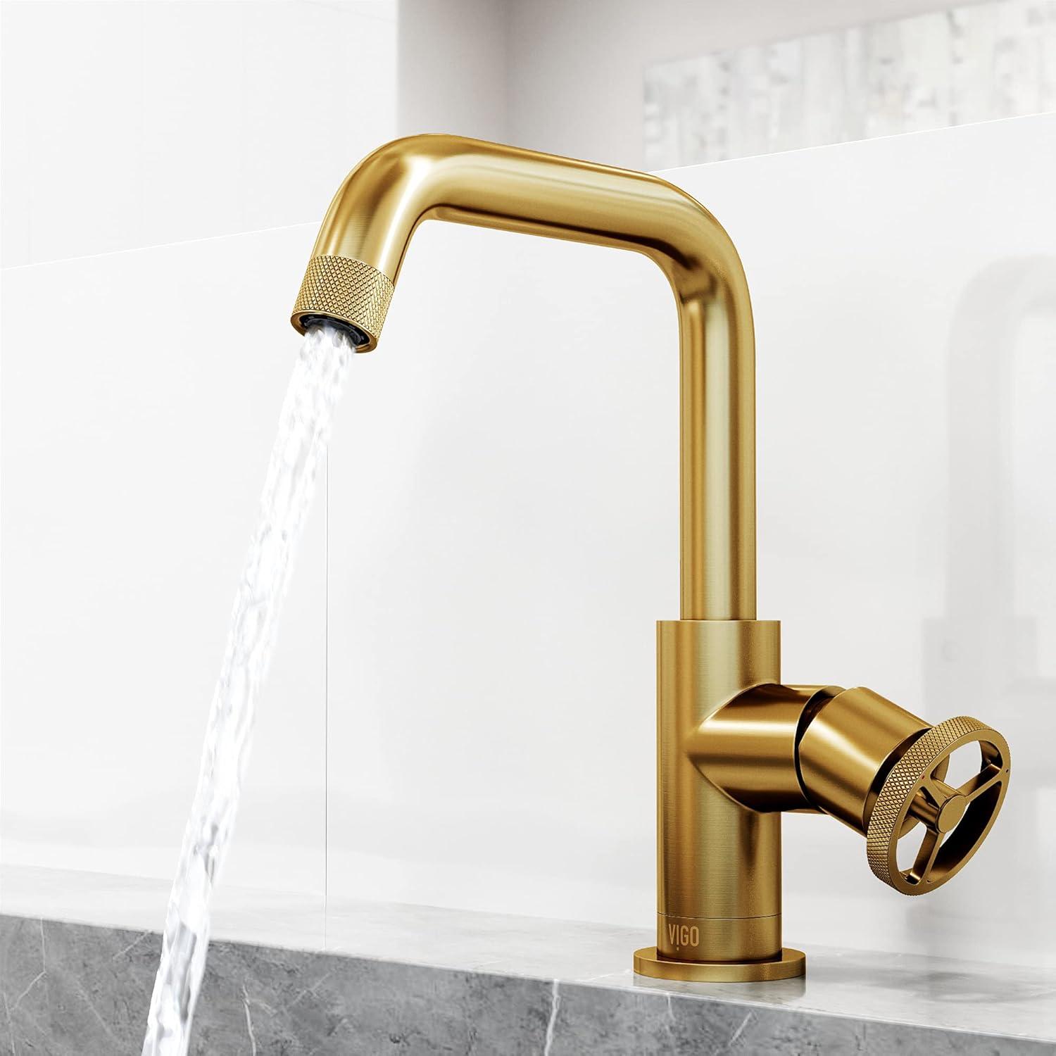 VIGO Cass 9" H Single Handle Single Hole Bathroom Faucet VG01047MG