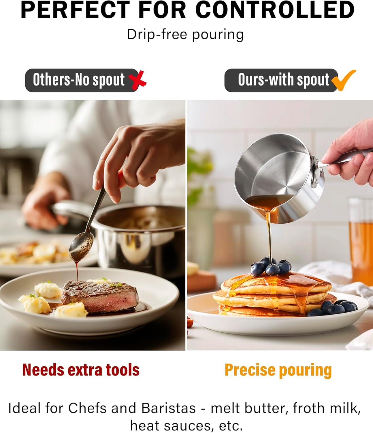 Cooks Standard Cooks Standard Multi-Ply Clad Stainless Steel Butter Warmer 0.15 Qt