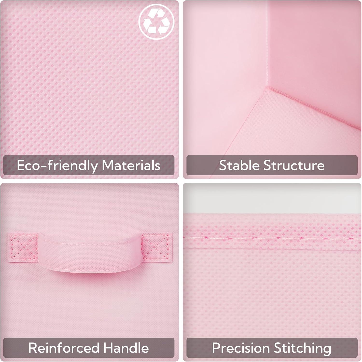 GRANNY SAYS 11 Inch Cube Storage Bins, Colorful Cube Storage Organizer, Fabric Storage Bins, Storage Cubes for Shelves, Closet, Toy Storage Bins for Kids Room, Play Room, Colour, 6-Pack