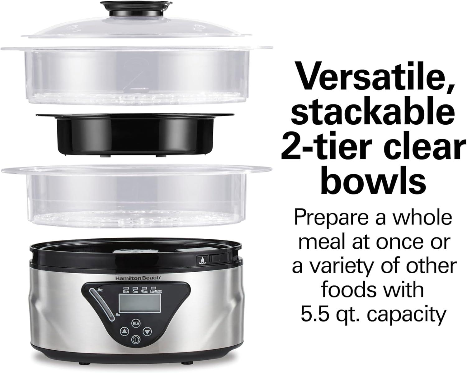 Hamilton Beach 5.5 Quart Digital Steamer