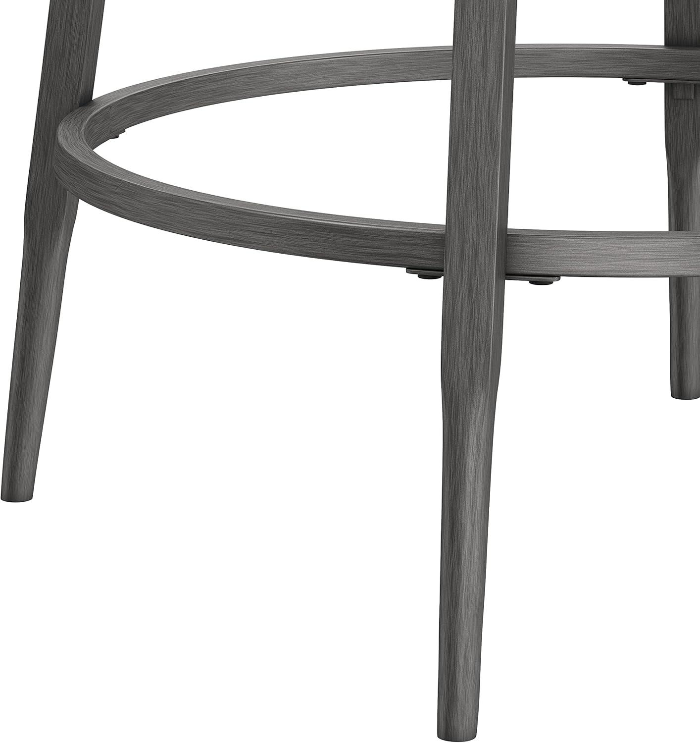 Hillsdale, Garren Metal Counter Height Swivel Stool with Wood Panel Back, Rubbed Pewter