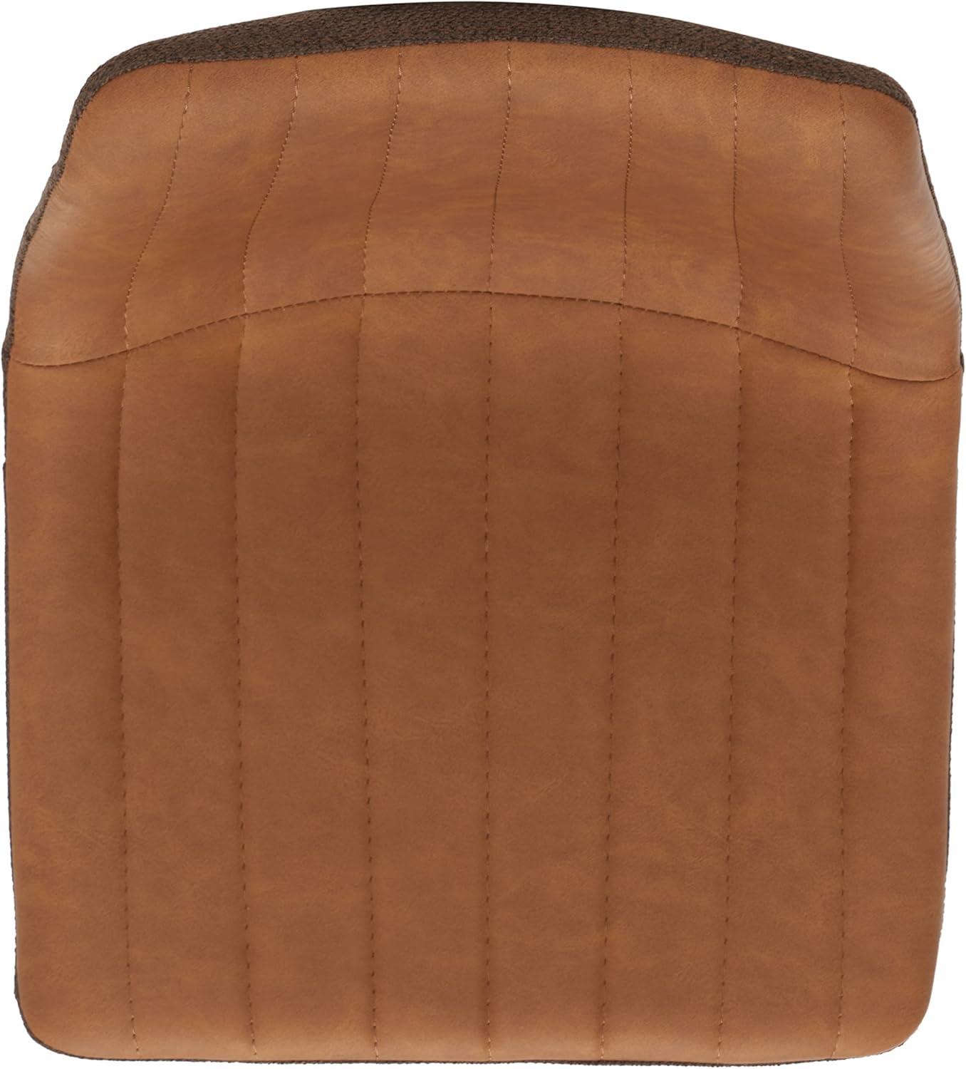 Rhyatte Bar Stool  - BST3018 - Cognac/Black - Safavieh